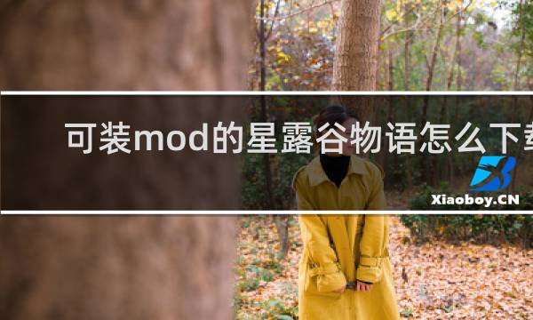 可装mod的星露谷物语怎么下载