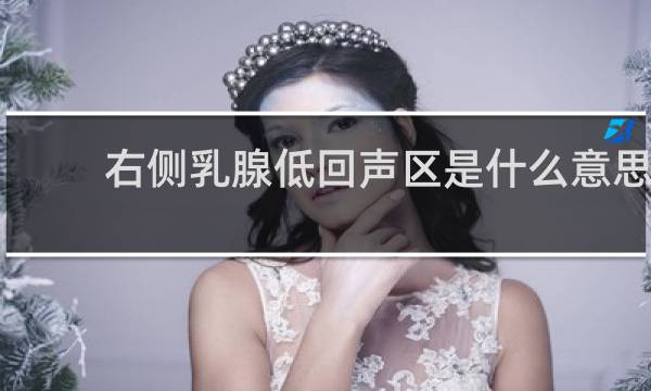 右侧乳腺低回声区是什么意思