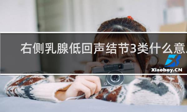 右侧乳腺低回声结节3类什么意思