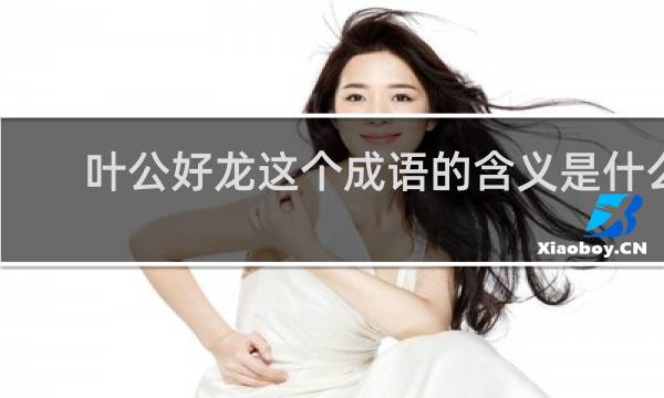 叶公好龙这个成语的含义是什么