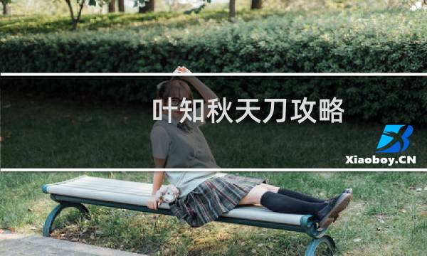 叶知秋天刀攻略