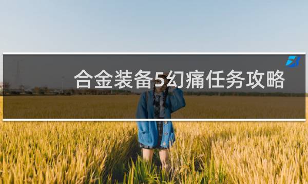 合金装备5幻痛任务攻略