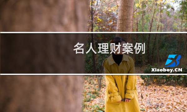 名人理财案例