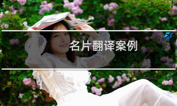 名片翻译案例