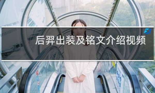 后羿出装及铭文介绍视频