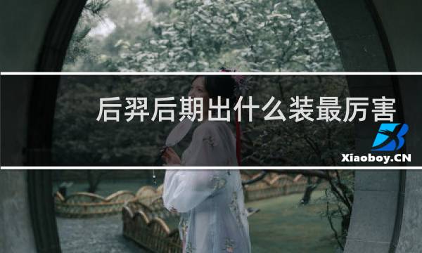 后羿后期出什么装最厉害