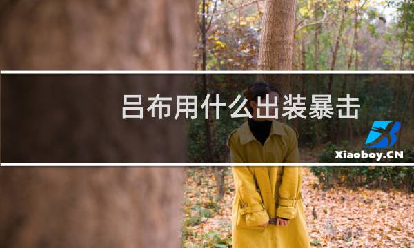 吕布用什么出装暴击