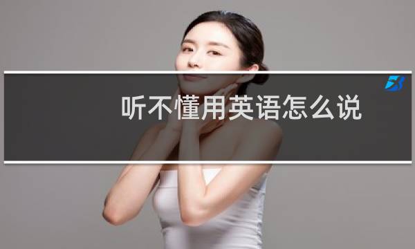 听不懂用英语怎么说