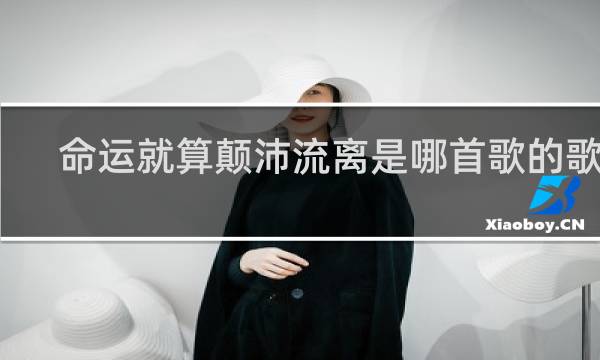 命运就算颠沛流离是哪首歌的歌词