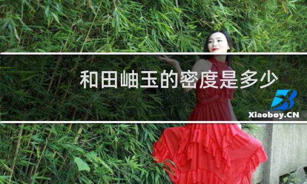 和田岫玉的密度是多少