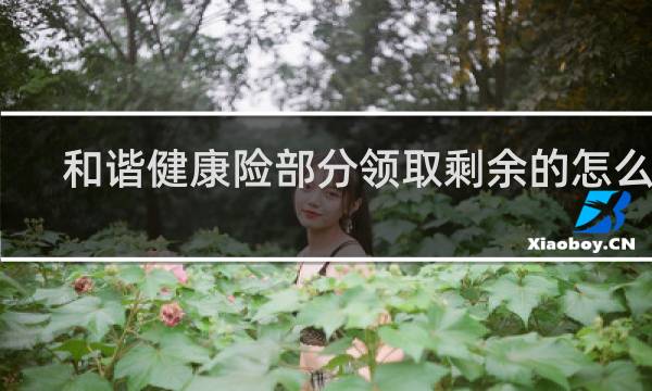 和谐健康险部分领取剩余的怎么取