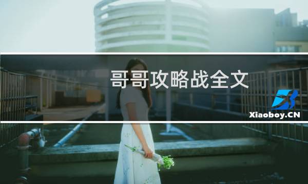 哥哥攻略战全文