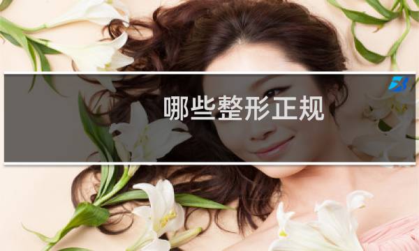 哪些整形正规