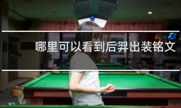 哪里可以看到后羿出装铭文