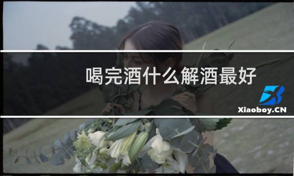 喝完酒什么解酒最好