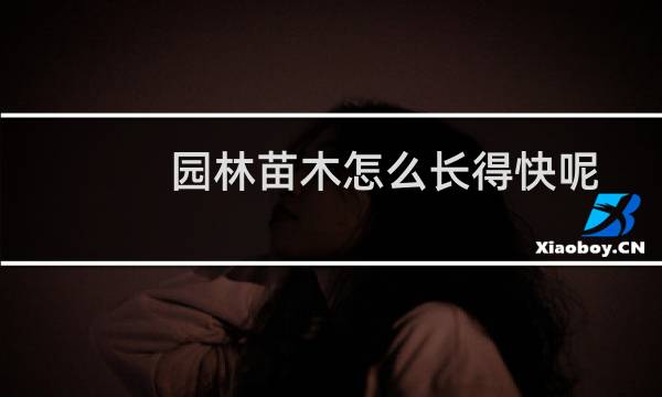 园林苗木怎么长得快呢