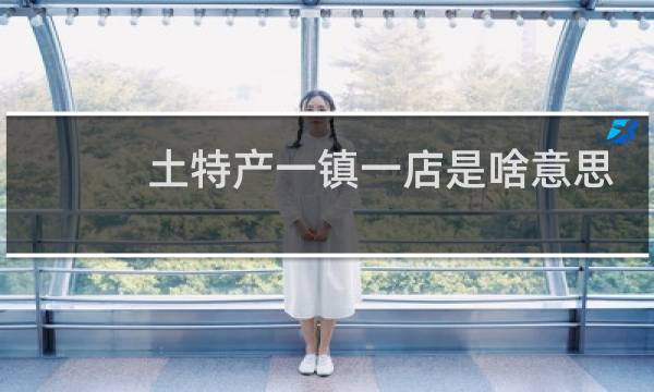 土特产一镇一店是啥意思