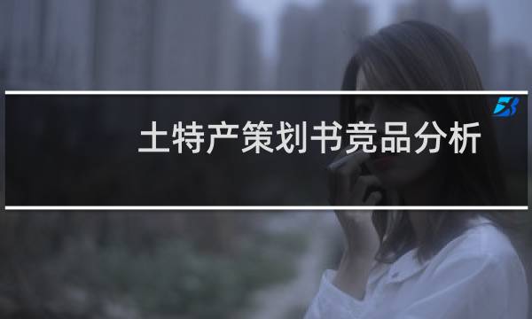 土特产策划书竞品分析