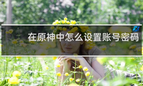 在原神中怎么设置账号密码