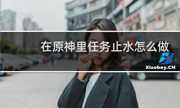 在原神里任务止水怎么做