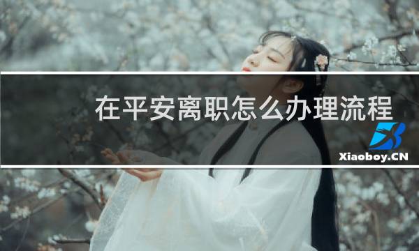 在平安离职怎么办理流程