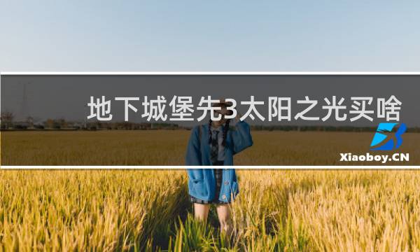 地下城堡先3太阳之光买啥