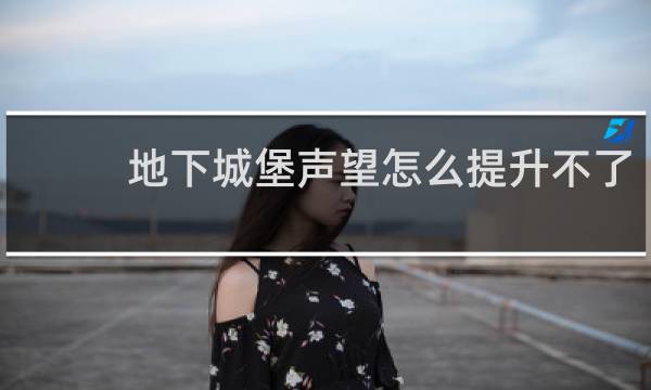 地下城堡声望怎么提升不了