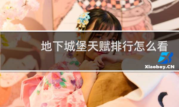 地下城堡天赋排行怎么看