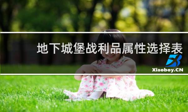 地下城堡战利品属性选择表