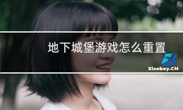 地下城堡游戏怎么重置