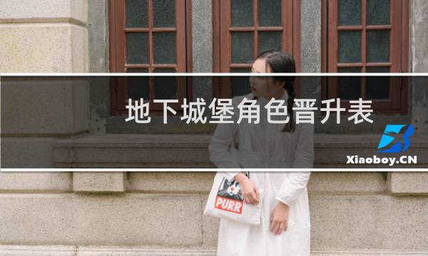 地下城堡角色晋升表