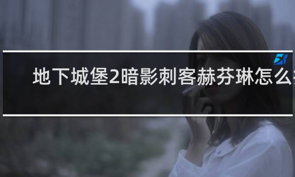 地下城堡2暗影刺客赫芬琳怎么打