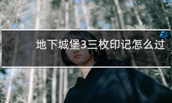地下城堡3三枚印记怎么过