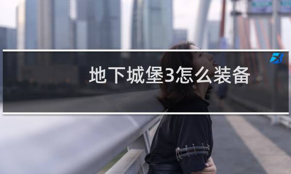 地下城堡3怎么装备