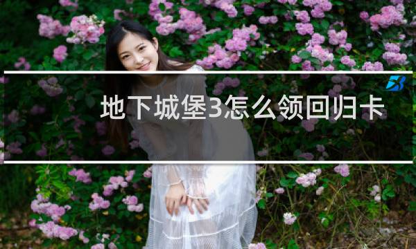 地下城堡3怎么领回归卡