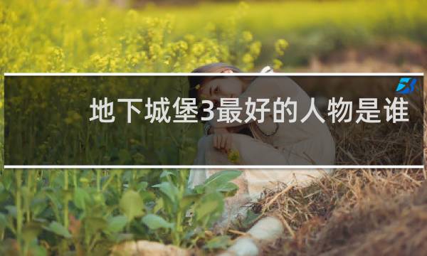 地下城堡3最好的人物是谁