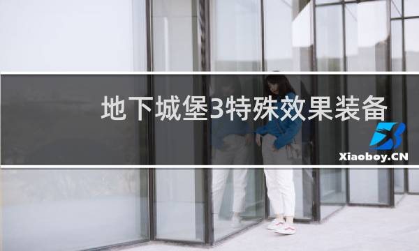 地下城堡3特殊效果装备