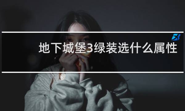 地下城堡3绿装选什么属性
