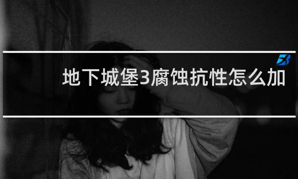 地下城堡3腐蚀抗性怎么加