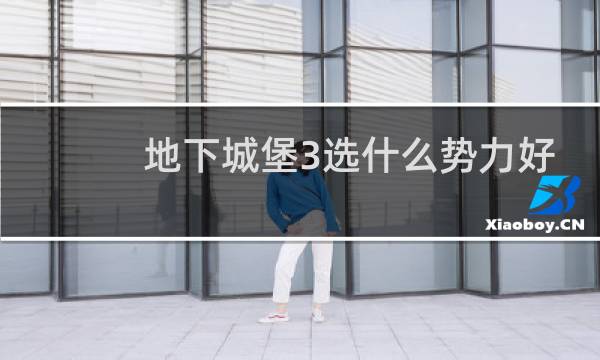 地下城堡3选什么势力好