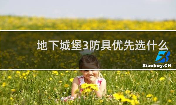 地下城堡3防具优先选什么