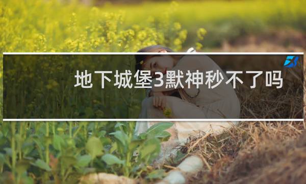 地下城堡3默神秒不了吗
