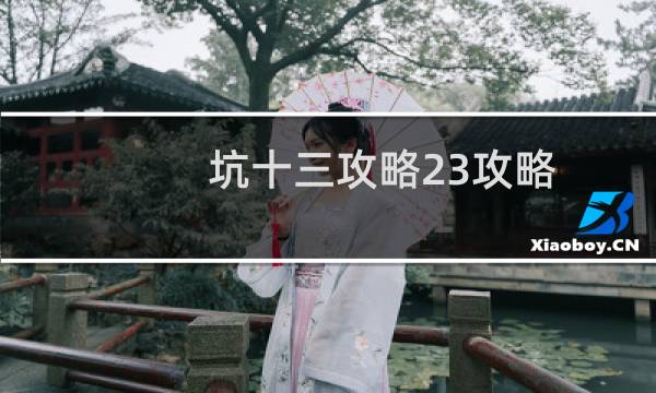 坑十三攻略23攻略