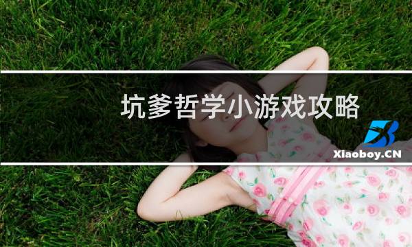 坑爹哲学小游戏攻略