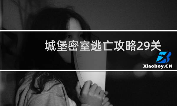 城堡密室逃亡攻略29关