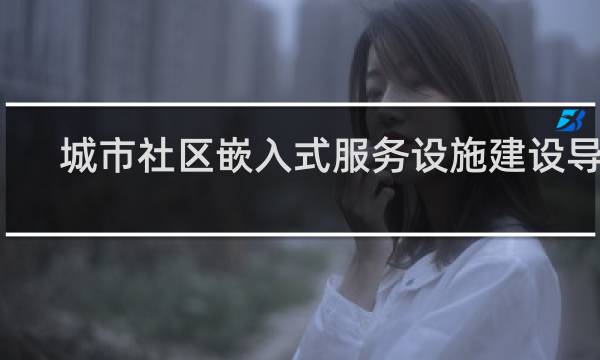 城市社区嵌入式服务设施建设导则