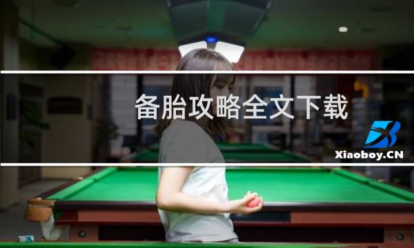 备胎攻略全文下载