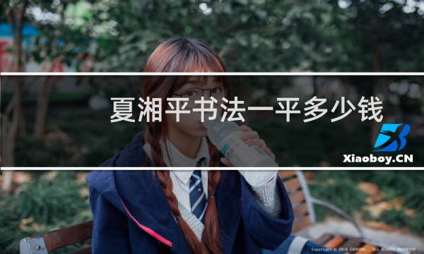 夏湘平书法一平多少钱