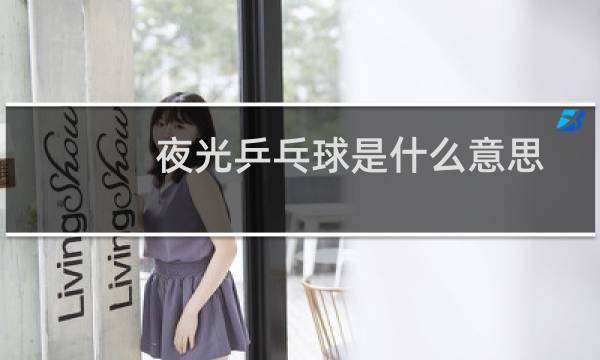 夜光乒乓球是什么意思