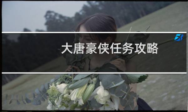 大唐豪侠任务攻略